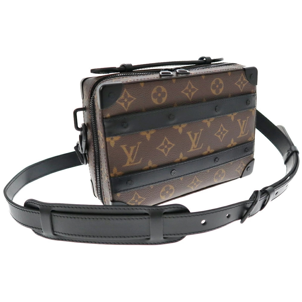 LOUIS VUITTON Handle Soft Trunk Shoulder Bag Handbag Monogram Macassar Brown